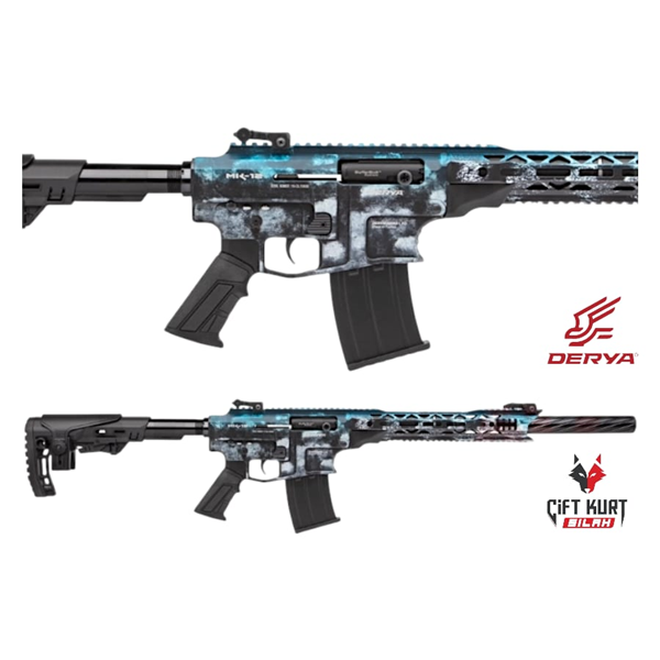 Derya MK-12 AS-108SE Mavi Beyaz Şarjörlü Yivsiz Av Tüfeği